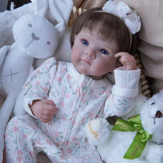 Силиконовая Коллекционная Кукла Реборн Младенец Новорожденная Девочка Пупс Бубу (Виниловая Кукла) Reborn 45 см | Зображення 1