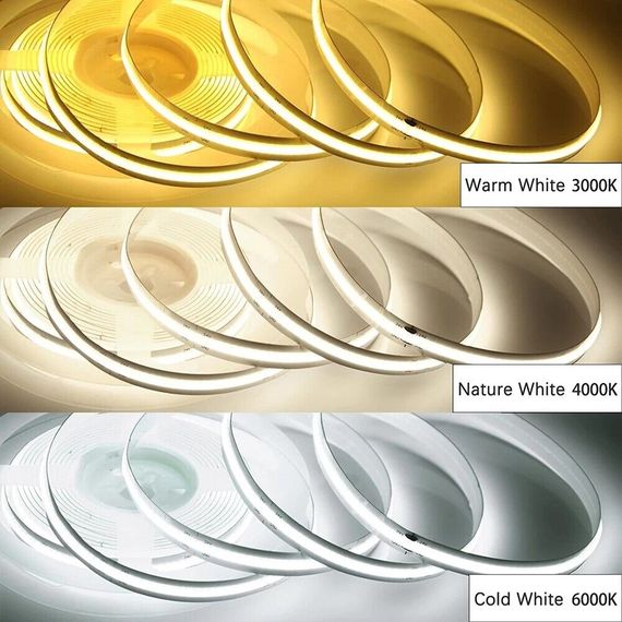 Светодиодная негерметичная лента нейтральный оттенок 12V 12W COB NW IP20 1m (BPS-G3/320) | Зображення 4
