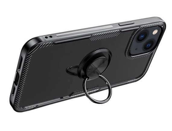 Чехол Primolux Ring Magnetic Stand для Apple iPhone 13 - Black | Зображення 1