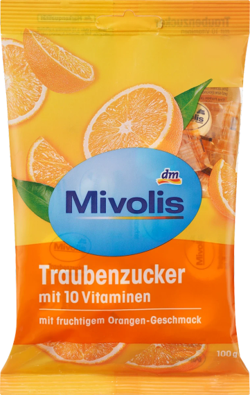 Конфеты Mivolis с 10 витаминами – Источник энергии и витаминной поддержки с сочным апельсиновым вкусом