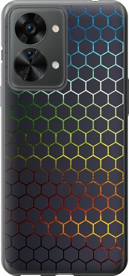 Чехол на OnePlus Nord 2T Переливающиеся соты "498u-2640-17620"