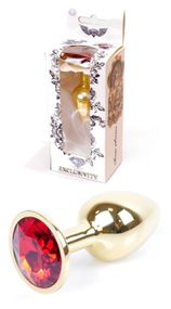 Анальная пробка Boss Series - Jewellery Gold PLUG Red S, BS6400019 sexstyle