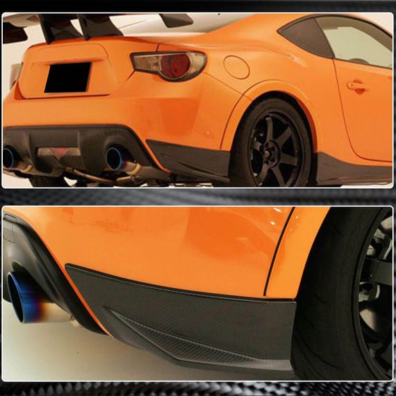 Накладки на задній бампер V2 (Карбон) для Subaru BRZ 2012-2021 рр | Зображення 4
