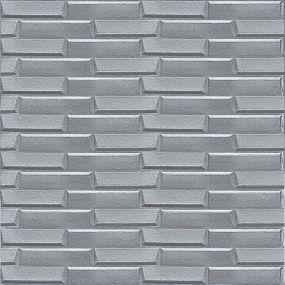 3D панель самоклеюча кладка 770х700х5мм Срібло (034) SW-00000217