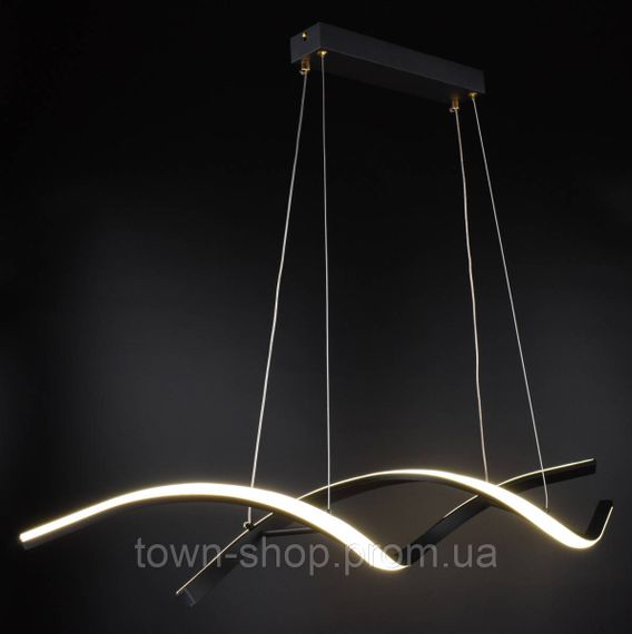 Люстра потолочная LED H18L-1000-bk-k Черный 25-100х14х103 см. | Зображення 4