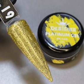 Гель-фарба P19 Designer Platinum Gel з блистками 5мл