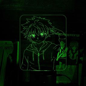 Акриловый светильник-ночник Киллуа Золдик зеленый tty-n000472