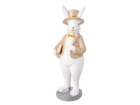 Статуетка Rabbit with Book Beige