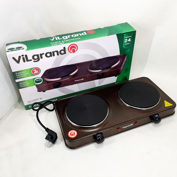 Электрическая плита на две конфорки для стола ViLgrand, Портативная электрическая электроплита IE-23 | Зображення 3