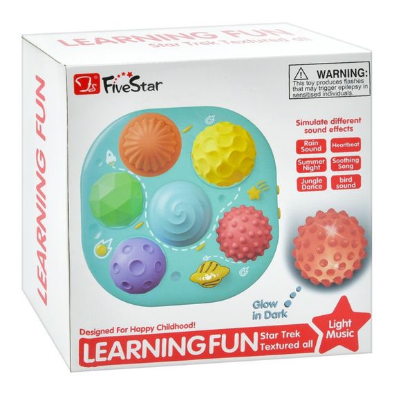 Дитяча Розвиваюча "Текстурні М'ячики" 35179M  6 штук, музика, світло | Зображення 3