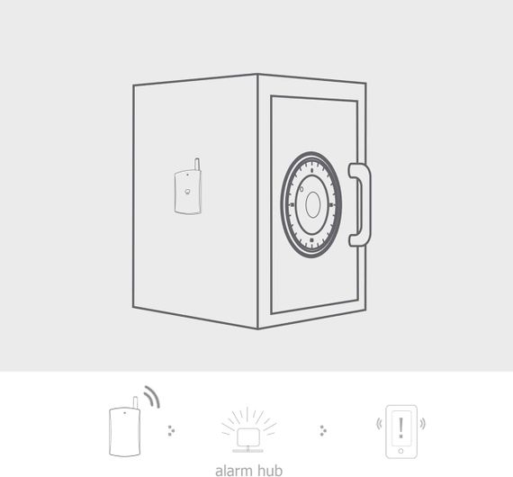 Бездротовий датчик детектор вібрації Smanos VD8000 для сейфів, дверей і вікон, 868 МГц, для системи сигналізації | Зображення 3