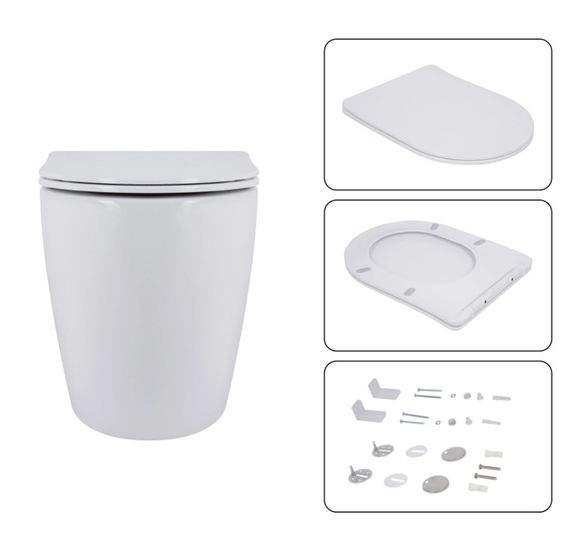 Набір Qtap Nest 4 в 1 підвісний унітаз Robin Ultra Quiet 520x365x365 + комплект інсталяції QT13332381AW47500 | Зображення 3