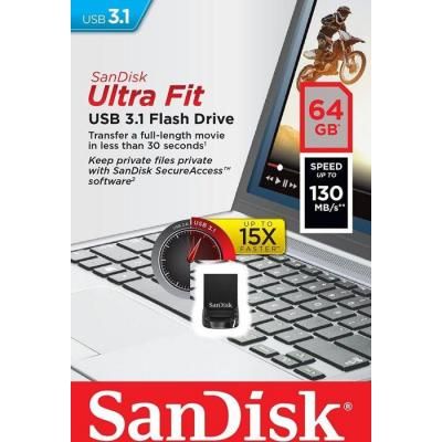 USB флеш накопичувач SanDisk 64GB Ultra Fit USB 3.1 (SDCZ430-064G-G46) | Зображення 5