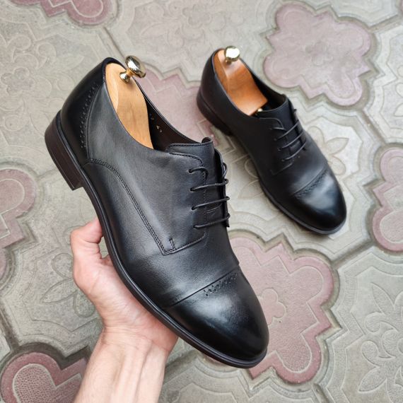 Чоловічі туфлі дербі з шкіри 42 розмір