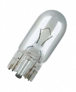 Указательные лампа накаливания OSRAM 2825-02B W5W 12V W2.1X9.5D 10X2 Blister | Зображення 2