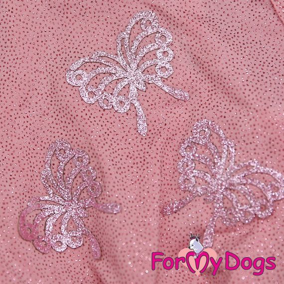 Платье для собак For My Dogs "Бабочки с блестками" розовый | Зображення 2