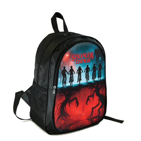 Рюкзак подростковый/школьный 38×28см с принтом Очень странные дела / Stranger Things на два отделения для мальчика, девочки (4412)