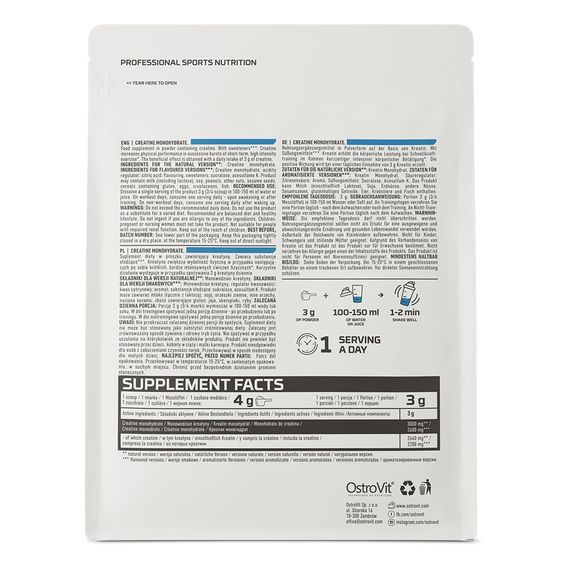 Креатин Ostrovit Creatine 300 g (Pure) | Зображення 1