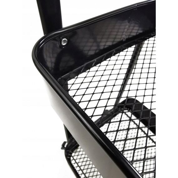 Этажерка с полками для кухни и ванной на колесах Bonro Бонро B-233 черный (42400599) | Зображення 6