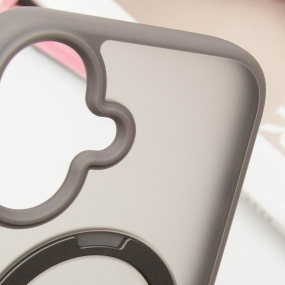 TPU+PC чохол Metal Buttons with MagSafe Colorful HQ Ring для Apple iPhone 16 (6.1") | Зображення 6