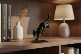 Декоративна фігурка Кішки на квадраті чорний 3D друк (214497)