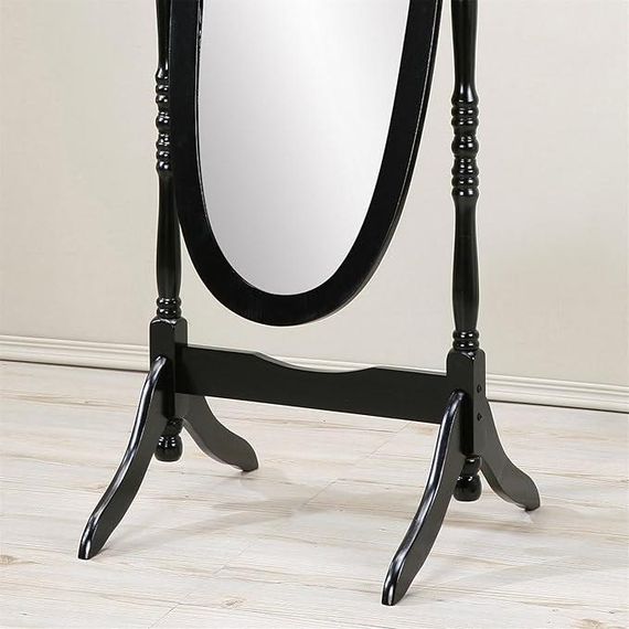 Зеркало напольное овальное Onder Mebli MS-8007-BK, деревянная рама, вращающееся | Зображення 6