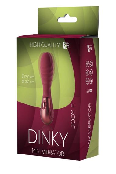 Мини вибратор рельефный Dream Toys Dinky Mini Vibrator Jody F бордовый, 12 см х 3.2 см Sex Aura | Зображення 5