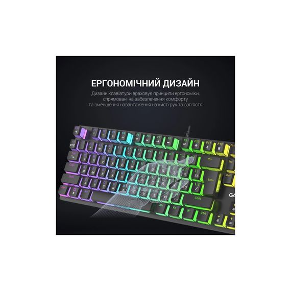 Клавіатура GamePro MK85B Blue Switch RGB USB Black (MK85B) | Зображення 9