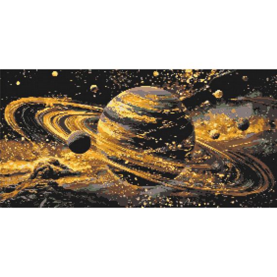 Алмазна мозаїка "Космос. Сяйво планет" OD5188, 40х80 см