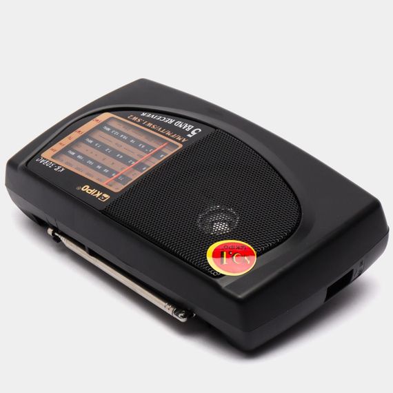 Радіоприймач на батарейках та від мережі KIPO KB-308AC / Портативне радіо з антеною / Акумуляторне FM радіо | Зображення 3