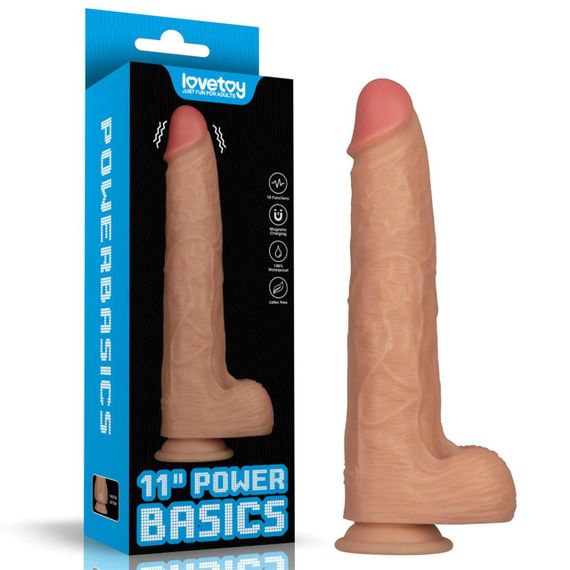 Реалістичний вібратор - Vibrating Power Basics Cock 11" Sex Aura