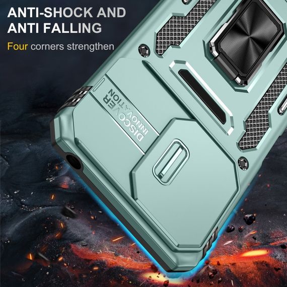 Ударопрочный чехол Camshield Army Ring для Xiaomi Poco X6 / Note 13 Pro 5G Зеленый / Light Green | Зображення 4