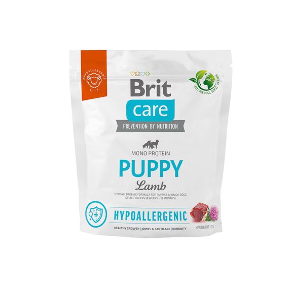 Корм Brit Care Puppy All Breed Lamb Hypoallergic сухий гіпоалергенний з ягнятком для цуценят всіх порід 1 кг