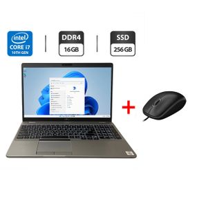 Ультрабук Dell Latitude 5510 / 15.6" (1920x1080) IPS / Intel Core i7-10610U (4 (8) ядра по 1.8 - 4.9 GHz) / 16 GB DDR4 / 256 GB SSD M.2 / Intel UHD Graphics / WebCam б/у + Подарок Проводная мышь / USB
