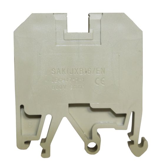 Клема КНГ-SAK-6EN 37А 0.2-6мм2 гвинтова бежевий набірна на DIN-рейку без маркера без кришки Ny95505485 | Зображення 1