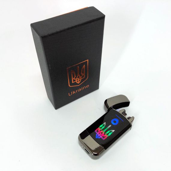 Дугова електроімпульсна запальничка із USB-зарядкою Україна LIGHTER HL-439. XA-734 Колір: чорний | Зображення 9