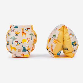 Нарукавники для плавання 11-30 кг бежеві з принтом - One Size