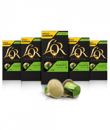 Nespresso капсули L'OR Lungo Elegante ящик 10 уп Франція Неспресо 100 капсул Льор | Зображення 1