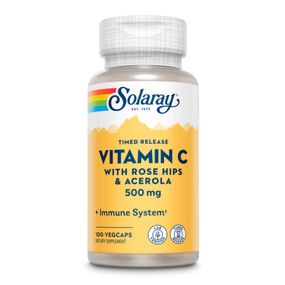 Vitamin C with Rose Hips &amp; Acerola, Timed Release 500mg - 100 vcaps