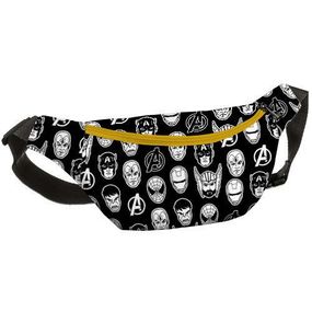 Сумка на пояс бананка Bumbag Супергерои 27x16 см (BB_18J047_ZHL_BL)