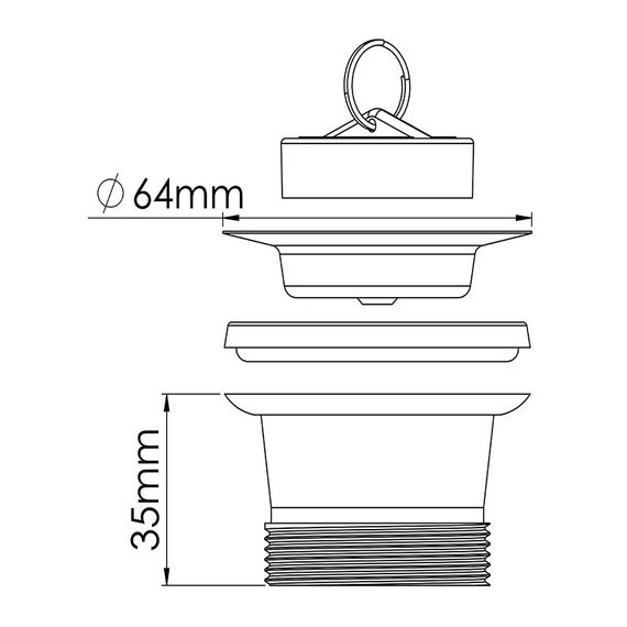 Випуск для сифона 64мм 1 1/4" Nova 7005N 18228 | Зображення 1