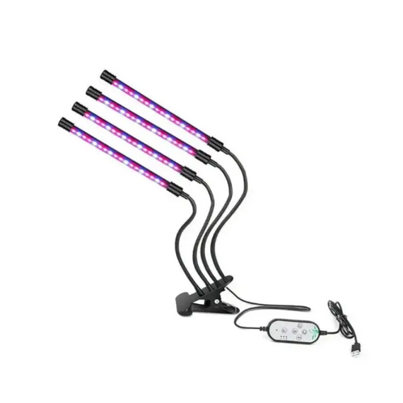 Фітолампа на прищіпці з таймером для вирощування рослин на 4 led модулі USB 3 режиму | Зображення 2