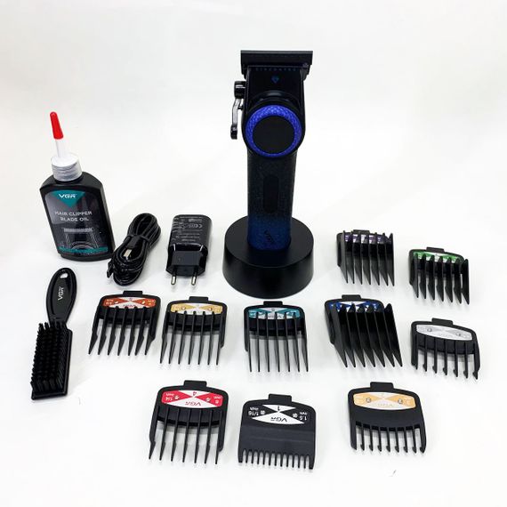 Професійна електрична машинка для стрижки VGR, Професійна машинка для стрижки з насадками ED-21