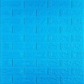 3D панель самоклеющаяся кирпич Синий 700х770х5мм (003-5) SW-00000154