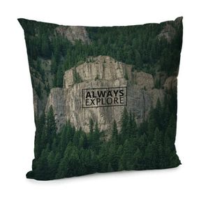 Подушка диванная с бархата Always explore 45x45 см (45BP_ORG010)