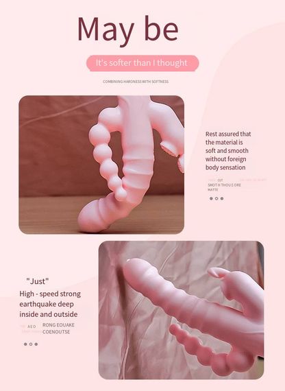 Вагінальний, кліторальний, анальний вібратор "Womans touch", 12 режимів вібрації, колір рожевий Sex Aura | Зображення 6