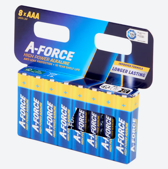 Лужні батарейки AAA High Power Alkaline A-Force  8 шт
