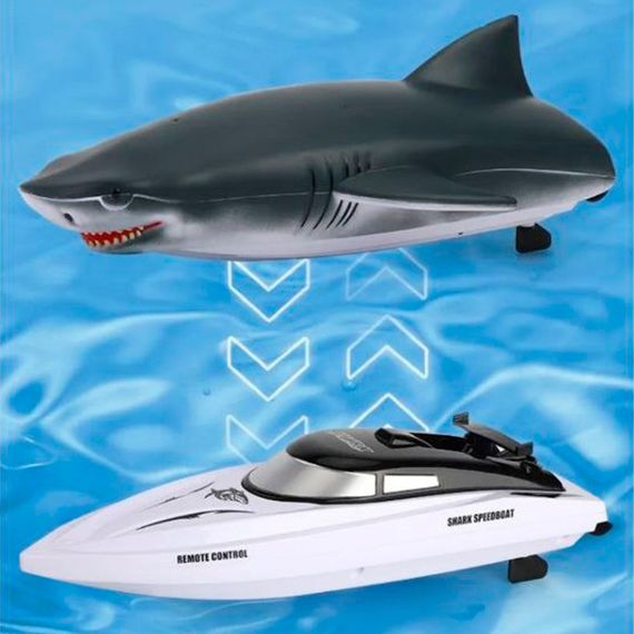 Катер на радіокеруванні Speedboat SHARK 2 в 1 іграшка акула на радіокеруванні | Зображення 6