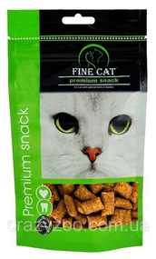 Лакомство для котов Fine Cat Anti Hairball подушечки выведения шерсти с курицей 80 г 982