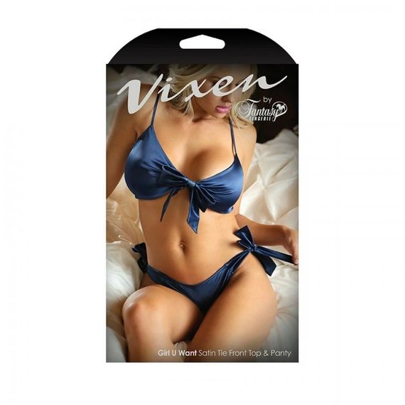 Эротический комплект с бантами One Size синий sexstyle | Зображення 2